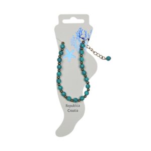 Nanožnice s tirkiznim kuglicama (SET 12 kom.)