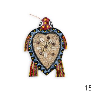 Ukrasna drvena kornjača s pijeskom i školjkama, manja