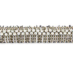 Crne narukvice s perlicama i školjkom (SET 50 kom.)