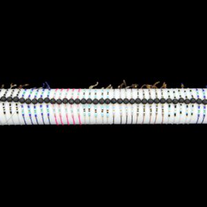 Narukvice s malim perlicama i kamenom od lave (SET 50 kom.)