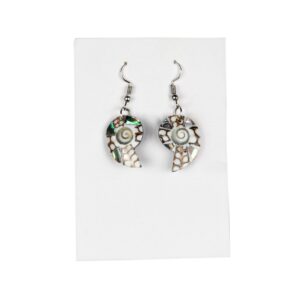 Naušnice s Nautilusom od prošarane školjke