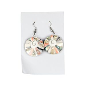 Okrugle naušnice od šarene školjke
