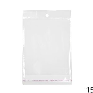 PVC vrećice s rupicom, zatvaranje lijepljenjem, 13cm (SET 1000 kom.)
