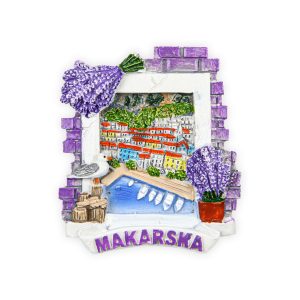 Ljubičasti reljefni prozori s lavandom, Makarska (SET 12 kom.)