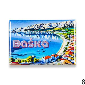 Pravokutni magneti sa crtanim motivom, Baška 3 (SET 10 kom.)