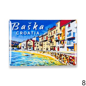 Pravokutni magneti sa crtanim motivom, Baška 4 (SET 10 kom.)