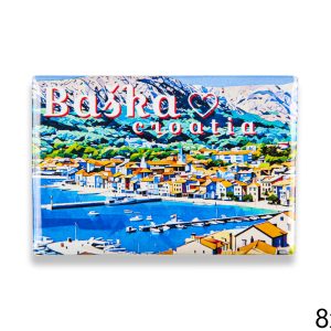 Pravokutni magneti sa crtanim motivom, Baška 5 (SET 10 kom.)
