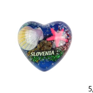 Magnet srce sa školjkicama i morskim motivima, Slovenia