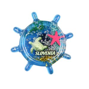 Magnet kormilo sa školjkicama i morskim motivima, Slovenia