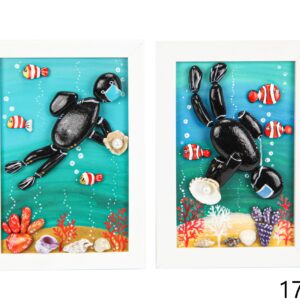 Slika s roniocem od kamenčića