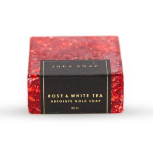 Sapun 80g sa zlatnim listićima, bijeli i ružin čaj