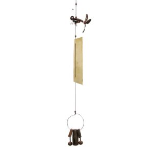 Drvena visilica vrtirepka s listom i udaraljkom, muha