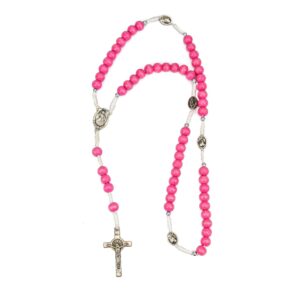 Krunica konop, drvene i srebrne kuglice i medaljice