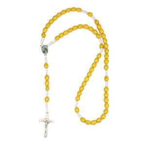 Krunica konop, žuti drveni ovali, Međugorje