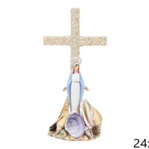 Gospa na postolju od školjki i križem od pijeska, veća