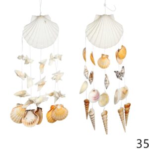 Visilica bijela lepeza sa školjkama na kreni