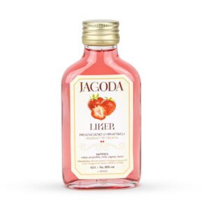 Liker od jagode u staklenoj pljoska boci - 0,1L