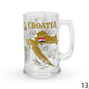 Staklene krigle s hrvatskim motivima, Croatia (SET 2 kom.)