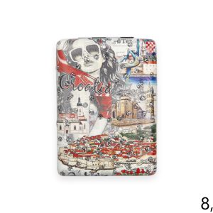 Pravokutna ogledala s djevojkom i hrvatskim mjestima, Croatia (SET 12 kom.)