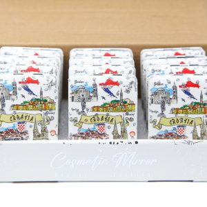 Pravokutna bijela ogledala s hrvatskim mjestima, Croatia (SET 12 kom.)