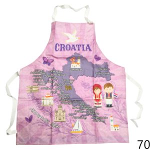 Jutena ljubičasta pregača s kartom hrvatske