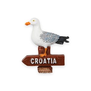Reljefni magneti putokaz s galebom, Croatia (SET 12 kom.)