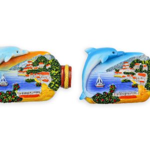 Reljefni magneti s dupinom i slikom mjesta na boci (SET 12 kom.)