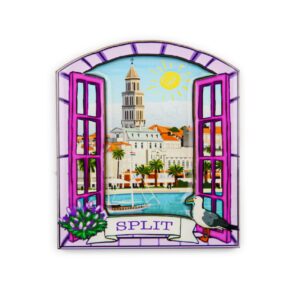 Drveni magneti prozor s lavandom, Split (SET 24 kom.)
