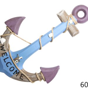 Natural-tirkizno-ljubičasto sidro s konopom, Welcome