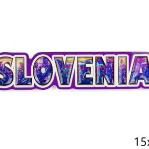 Drveni magneti slova sa slikama, Slovenia lavanda (SET 24 kom.)