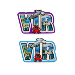 Drveni magneti slova sa slikama, Vir (SET 24 kom.)