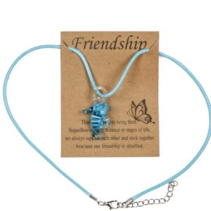 Ogrlice morski konjic na plavom konopu (SET 12 kom.)