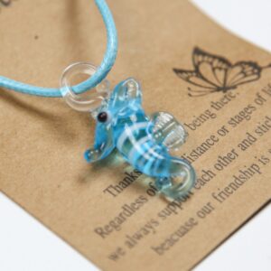 Ogrlice morski konjic na plavom konopu (SET 12 kom.)