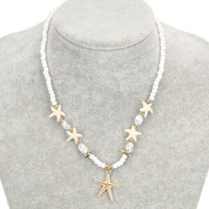 Ogrlice s bijelim perlicama i zvijezdama (SET 12 kom.)