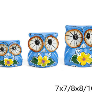 Drvene sove sa cvjetovima (SET 3 kom.)