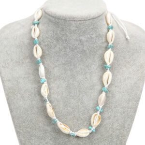 Ogrlice s kauri školjkicama i tirkiznim kamenčićima (SET 12 kom.)