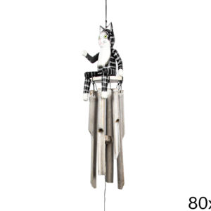 Drvena visilica mačka s pomičnim rukama i nogama