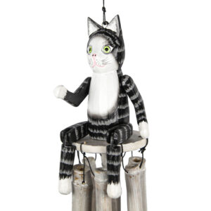Drvena visilica mačka s pomičnim rukama i nogama