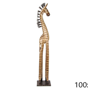 Velika drvena zebra s paljenim uzorcima