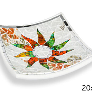 Bijela zdjela s mix suncem i zrcalnim rubom, 20cm