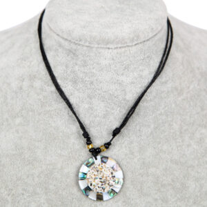 Ogrlice na konopu s okruglom sedefnom školjkom (SET 4 kom.)