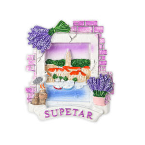 Ljubičasti reljefni prozori s lavandom, Supetar (SET 12 kom.)