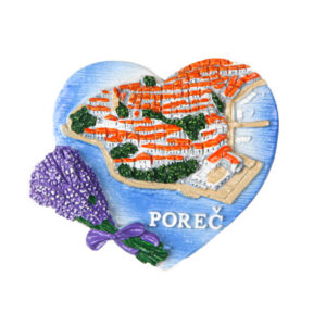 Reljefni srce magneti s lavandom, Poreč (SET 12 kom.)