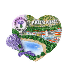 Reljefni srce magneti s lavandom, Promajna Croatia (SET 12 kom.)