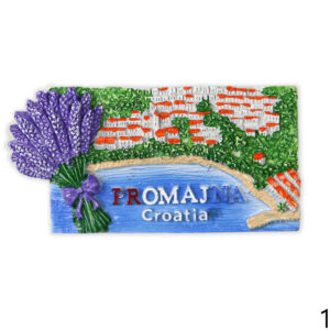 Reljefni pravokutni magneti s lavandom, Promajna Croatia (SET 12 kom.)