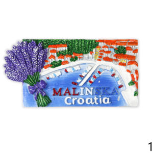 Reljefni pravokutni magneti s lavandom, Malinska Croatia (SET 12 kom.)
