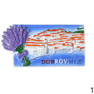 Reljefni pravokutni magneti s lavandom, Dubrovnik (SET 12 kom.)