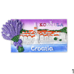 Reljefni pravokutni magneti s lavandom, Korčula Croatia (SET 12 kom.)