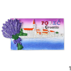 Reljefni pravokutni magneti s lavandom, Poreč Croatia (SET 12 kom.)
