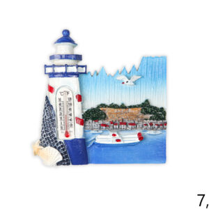 Reljefni magneti s termometrom, svjetionikom i slikom mjesta (SET 12 kom.)